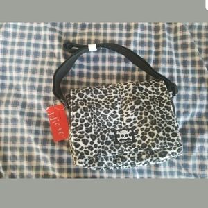 Addicted brand faux fur cross body bag